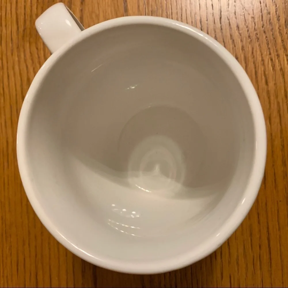 Cat ceramic oversized mug large cream black